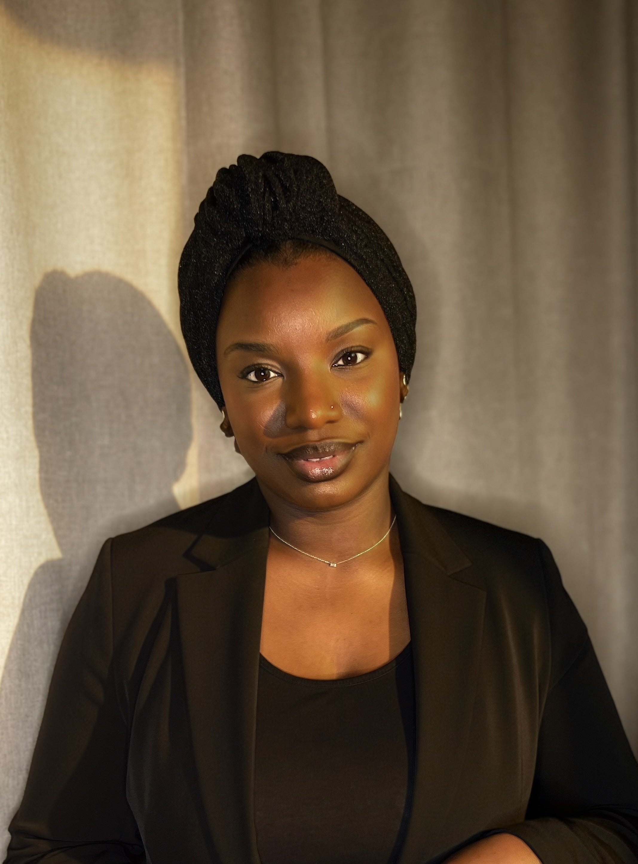 Turban Dusu Noir (sans satin)