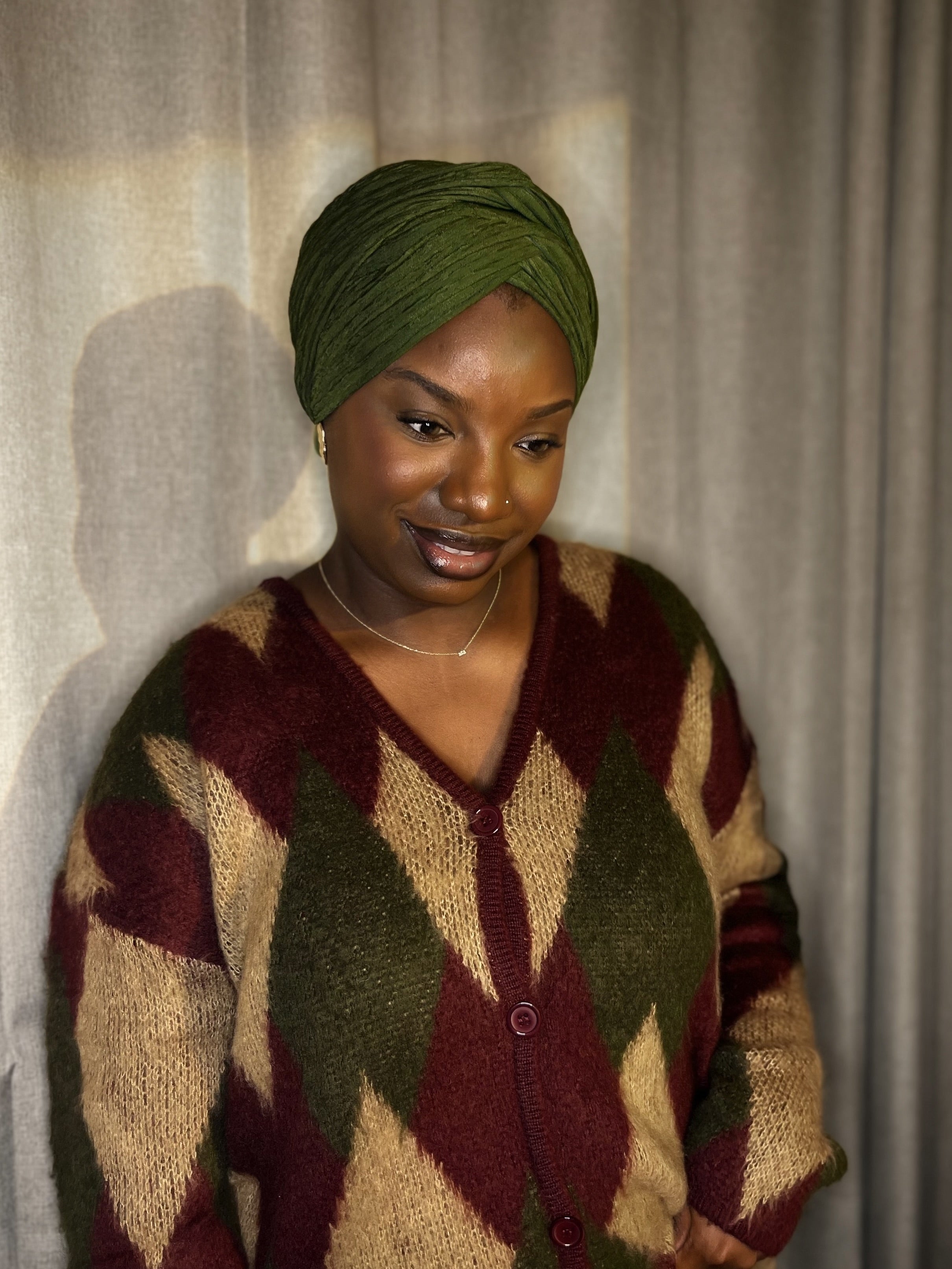 Turban Orani Kaki (2 en 1)