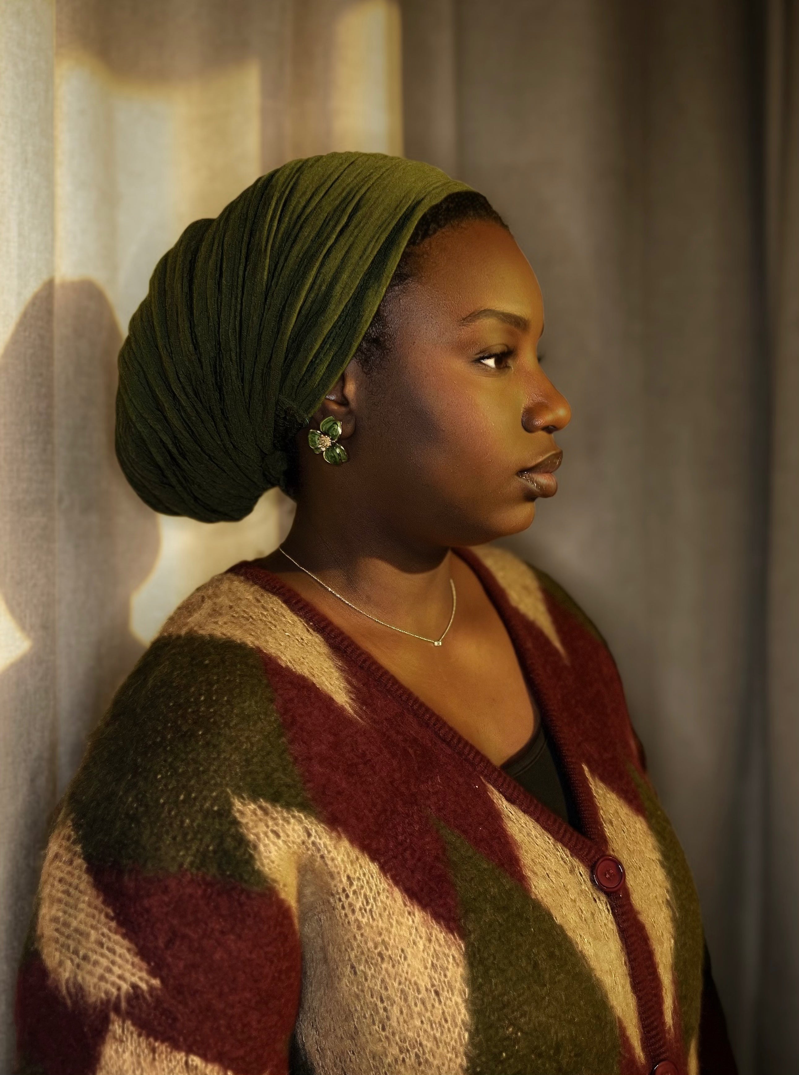 Turban Linguere - Vert Kaki