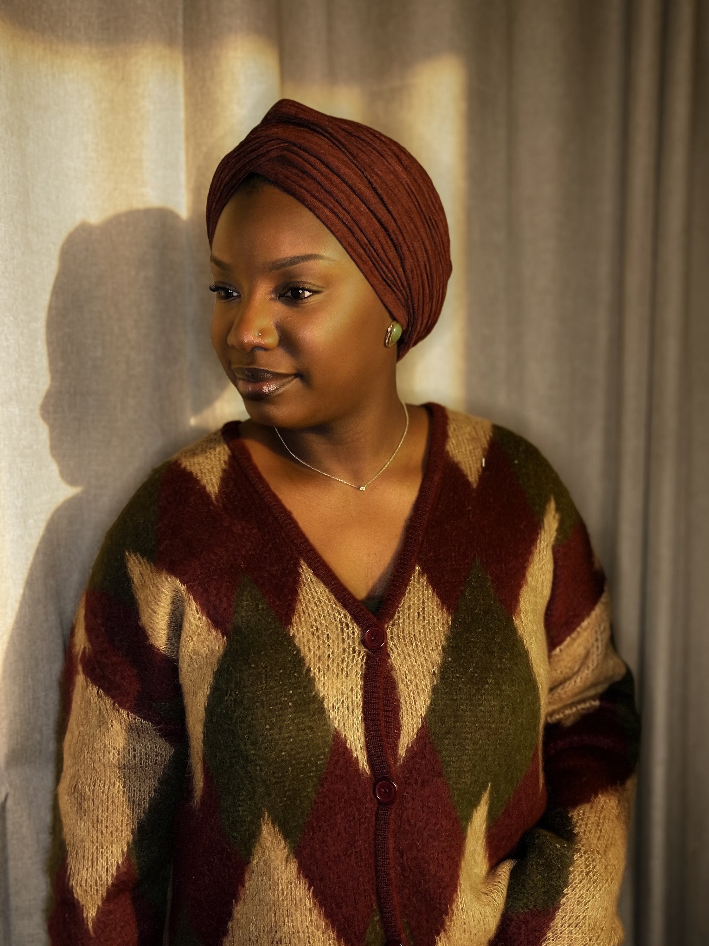 Turban Orani Marron (2 en 1)