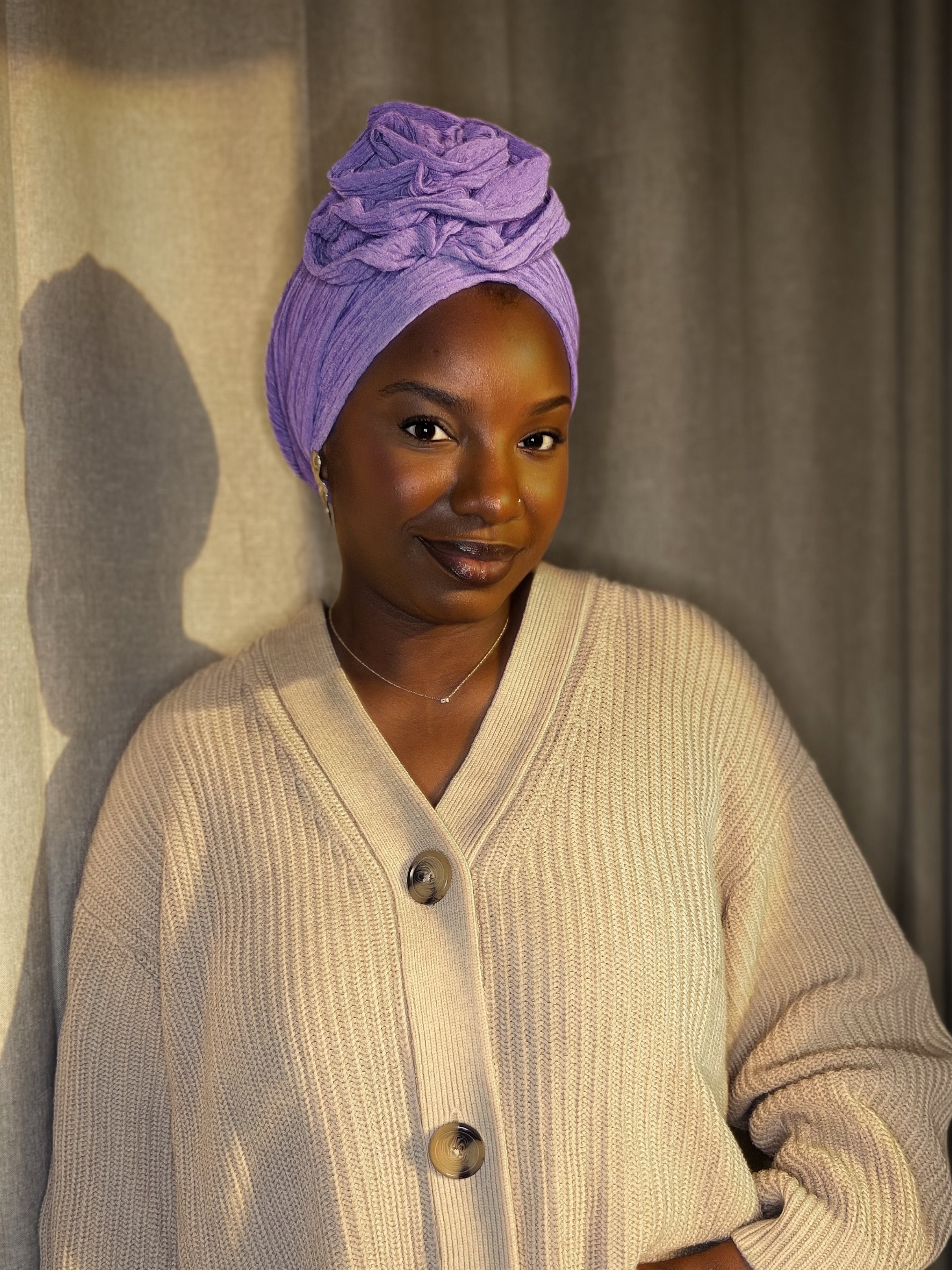 Turban Debbo Lilas (2 en 1)