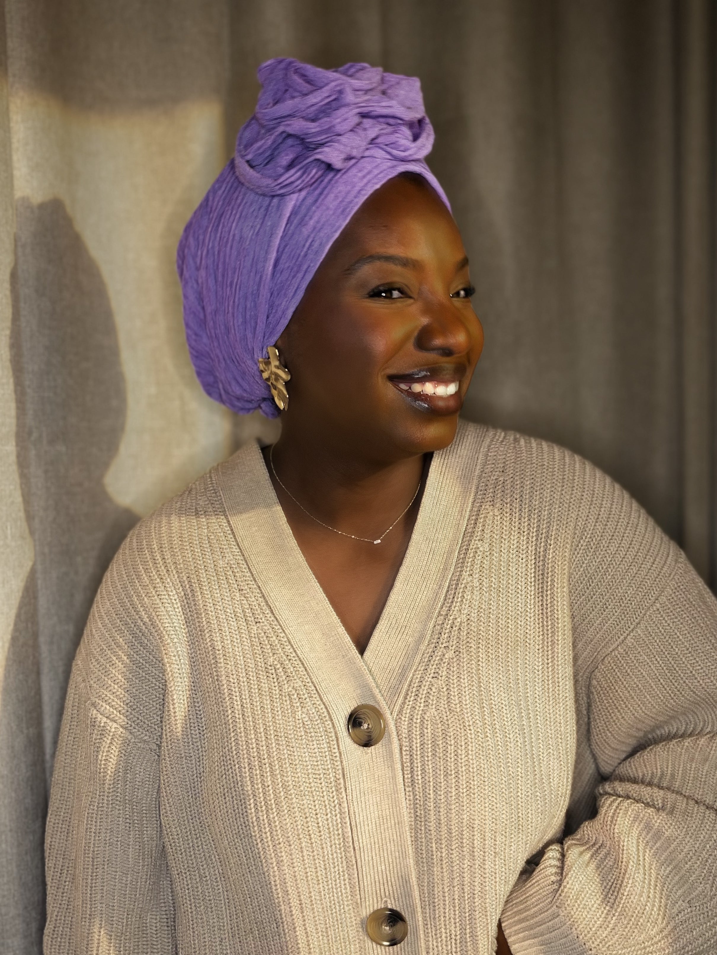 Turban Debbo Lilas (2 en 1)