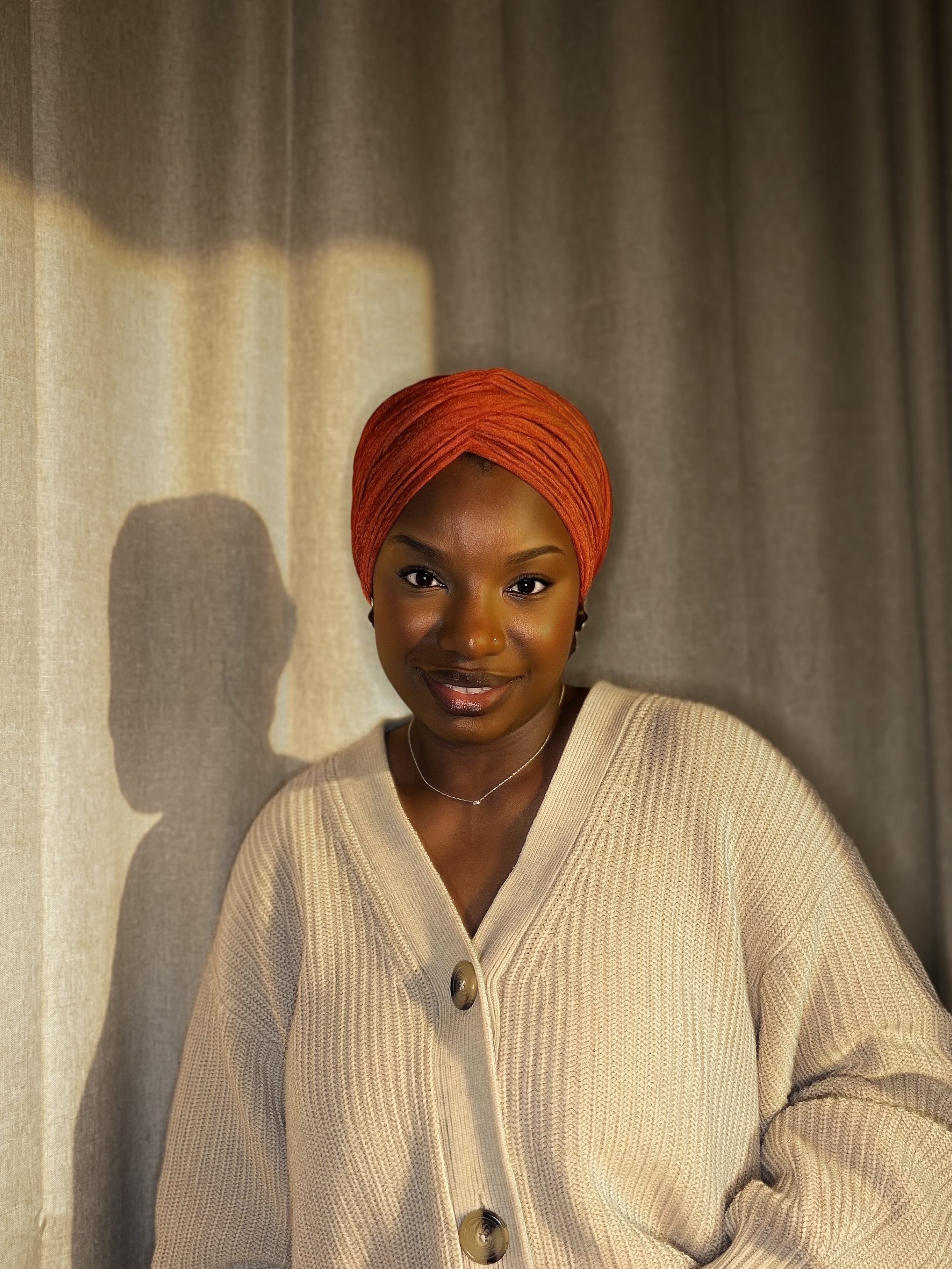 Turban Orani Rouge Brique (2 en 1)